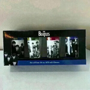 BNIB The Beatles 2014 Collector’s Series - 4 pack of 16 oz (473ml) Glasses Gift
